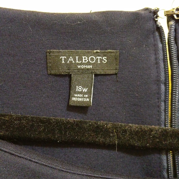 Talbots Midi Sheath Dress Navy - Size 18W - Picture 5 of 6